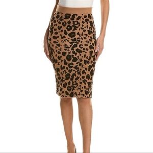 Tahari Cheetah Midi Skirt